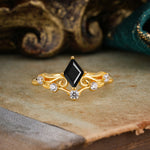 SR12940 Black Onyx Ring - Yellow-Gold