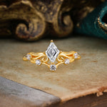 SR12940 Lab Diamond Ring - Yellow-Gold