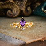 SR12940 Amethyst Ring - Yellow-Gold