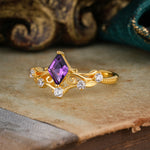 SR12940 Amethyst Ring - Rose-Gold