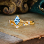 SR12940 Aquamarine Ring - Rose-Gold