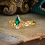 SR12940 Emerald Ring - Rose-Gold