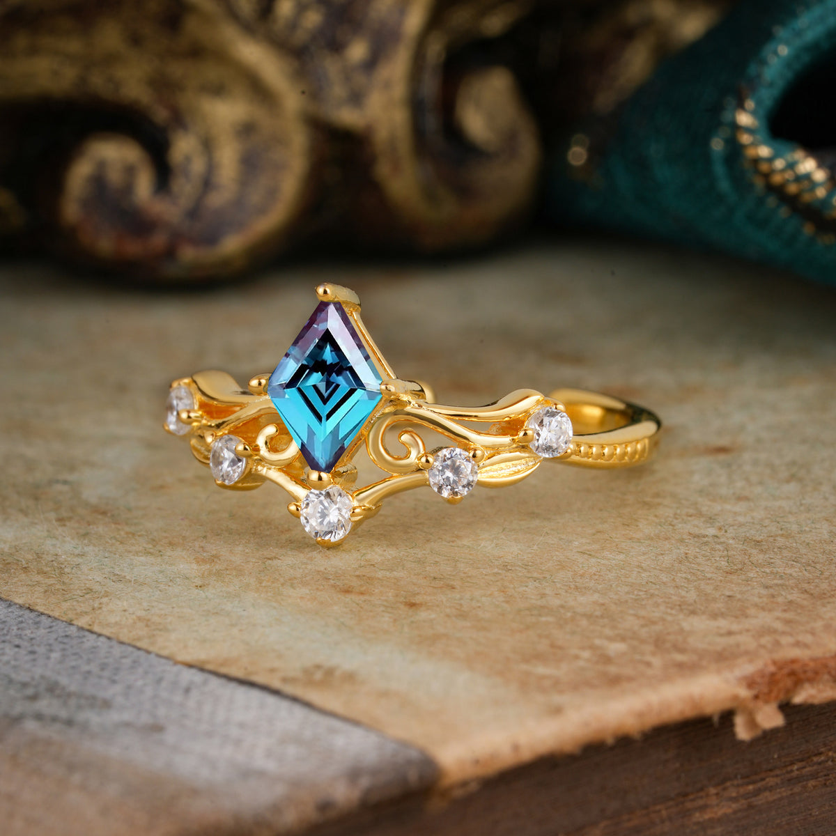 SR12940 Alexandrite Ring - Rose-Gold