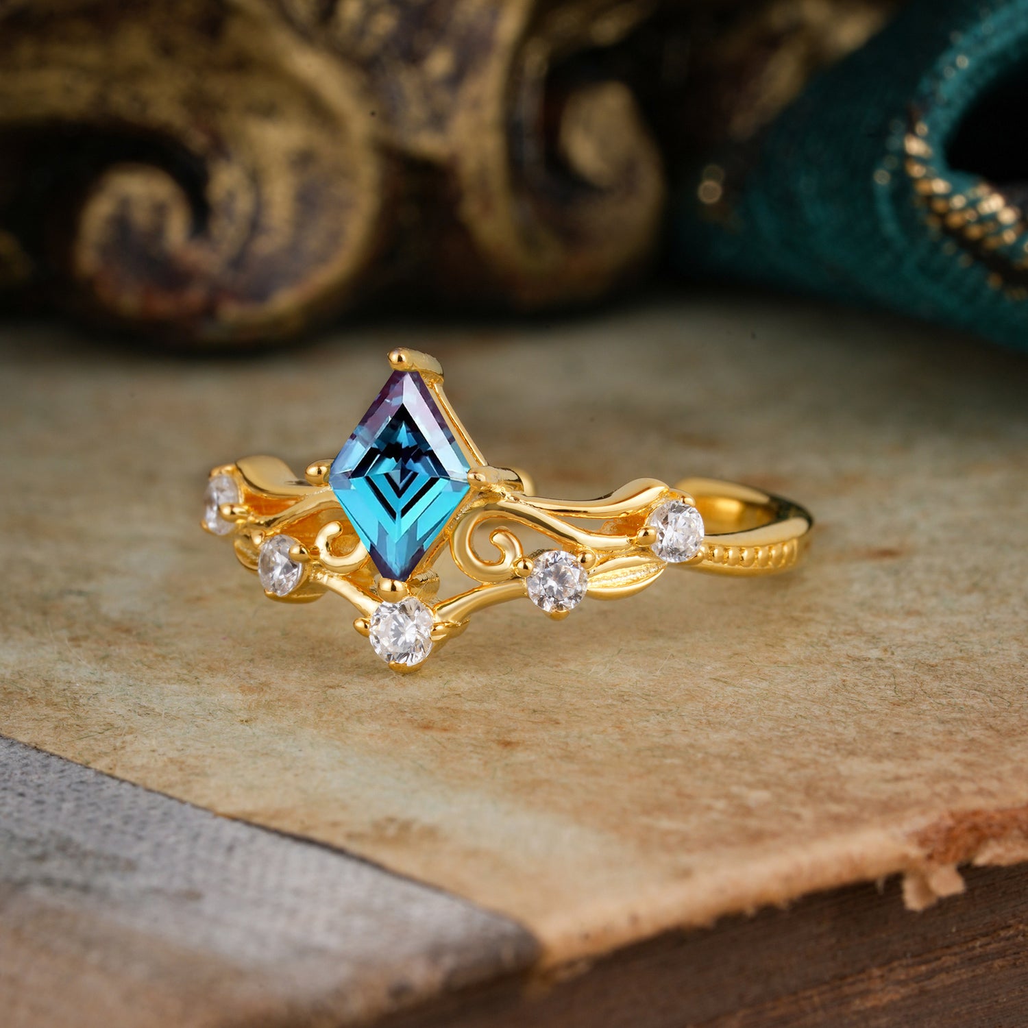 SR12940 Alexandrite Ring - Rose-Gold