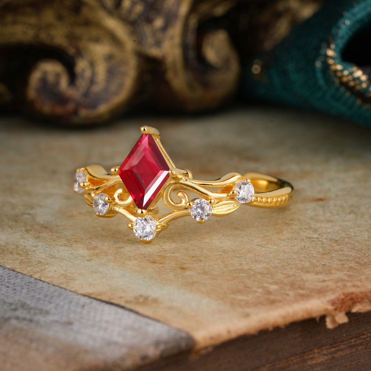 SR12940 Ruby Ring - Rose-Gold