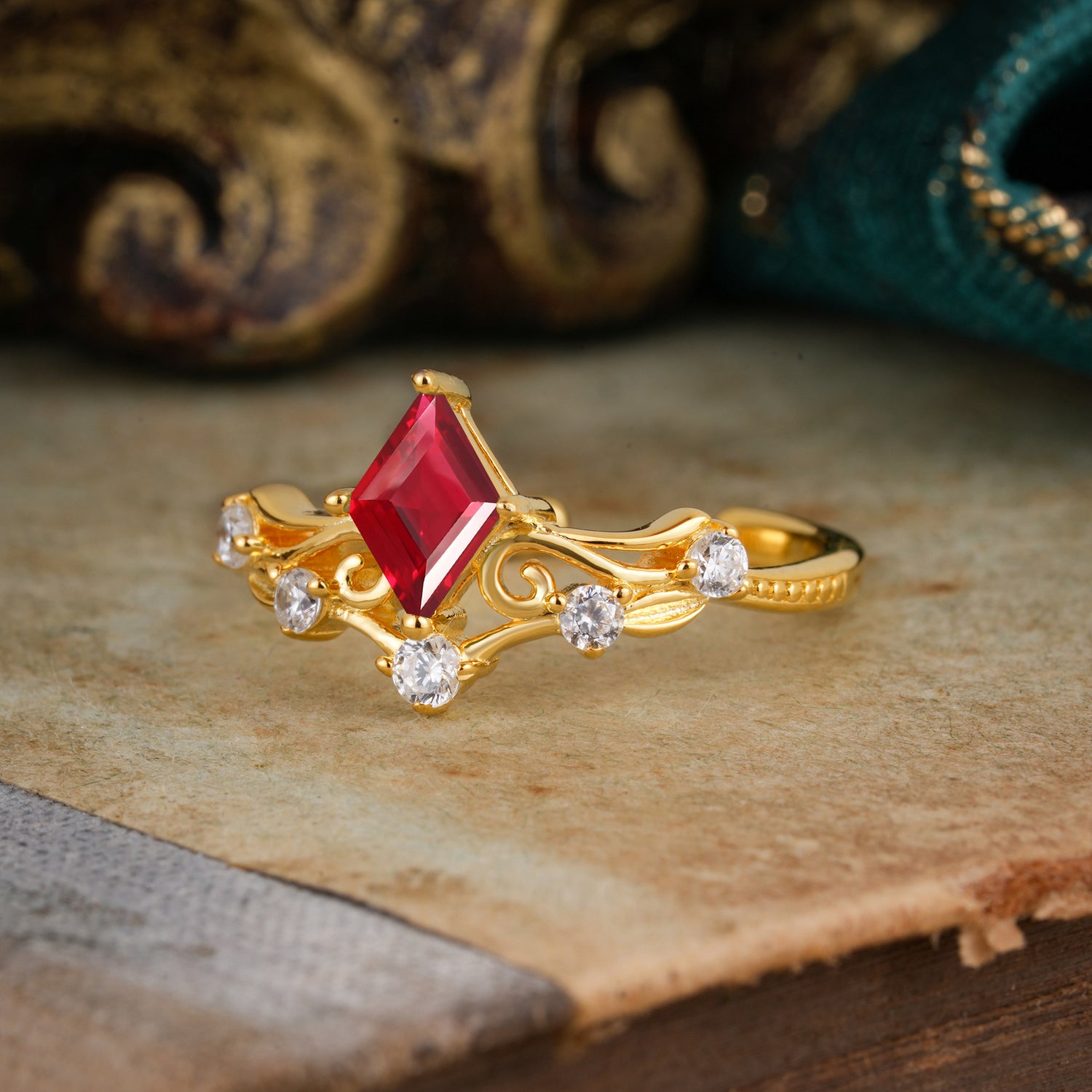 SR12940 Ruby Ring - Rose-Gold
