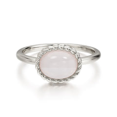 2 Carat Oval Cut Classic Moonstone Engagement Ring for Girlfriend
