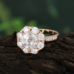 2.5CT Asscher Cut Moissanite Engagement Ring Pave Halo Bridal Ring