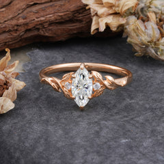 Dazzling Marquise Lab Diamond Engagement Ring