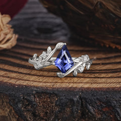 Dazzling Kite Cut Tanzanite Engagement Ring