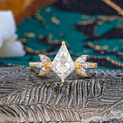 Minimalist Luxe 4-Prong Kite-Cut Moissanite Engagement Ring