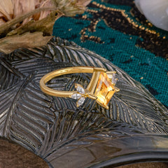 Minimalist Luxe 4-Prong Kite-Cut Citrine Engagement Ring