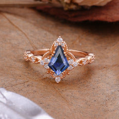 Vintage Luxe Kite-Cut Tanzanite Engagement Ring