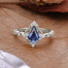 Vintage Luxe Kite-Cut Tanzanite Engagement Ring