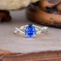 Lux Minimalist 4-Prong Pear-Cut Sapphire Engagement Ring