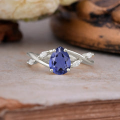 Lux Minimalist 4-Prong Pear-Cut Tanzanite Engagement Ring