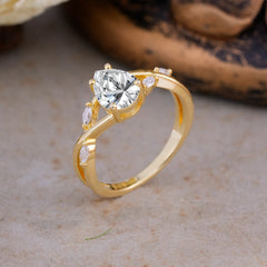 Lux Minimalist 4-Prong Pear-Cut Lab Diamond Engagement Ring