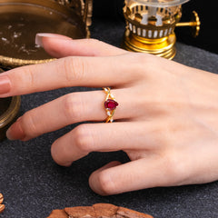 Lux Minimalist 4-Prong Pear-Cut Ruby Engagement Ring