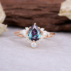 Classic Luxe 6-Prong Pear-Cut Alexandrite Engagement Ring