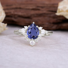 Classic Luxe 6-Prong Pear-Cut Tanzanite Engagement Ring