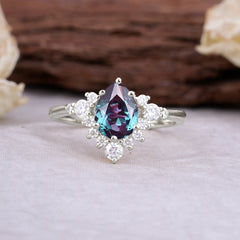 Classic Luxe 6-Prong Pear-Cut Alexandrite Engagement Ring