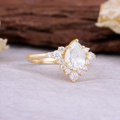 Classic Luxe 6-Prong Pear-Cut Moissanite Engagement Ring