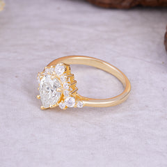 Classic Luxe 6-Prong Pear-Cut Moissanite Engagement Ring