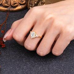 Classic Luxe 6-Prong Pear-Cut Moissanite Engagement Ring