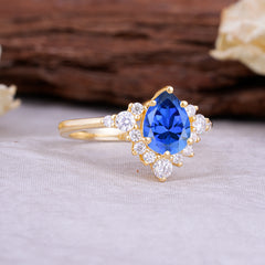Classic Luxe 6-Prong Pear-Cut Sapphire Engagement Ring