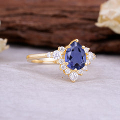 Classic Luxe 6-Prong Pear-Cut Tanzanite Engagement Ring