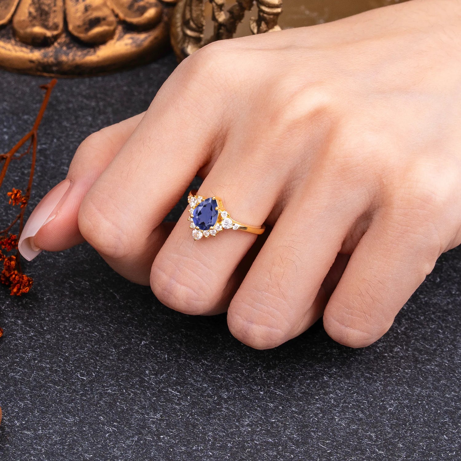 Classic Luxe 6-Prong Pear-Cut Tanzanite Engagement Ring