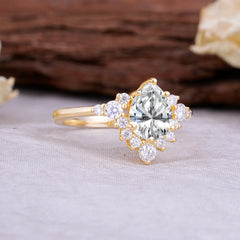 Classic Luxe 6-Prong Pear-Cut Lab Diamond Engagement Ring