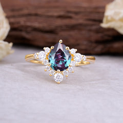Classic Luxe 6-Prong Pear-Cut Alexandrite Engagement Ring