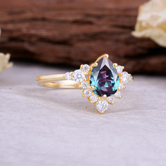 Classic Luxe 6-Prong Pear-Cut Alexandrite Engagement Ring