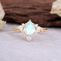 Classic Luxe 6-Prong Pear-Cut Moonstone Engagement Ring