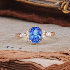 Luxury Legacy 6-Prong Oval-Cut Sapphire Engagement Ring