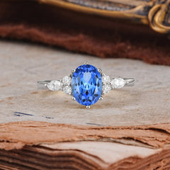 Luxury Legacy 6-Prong Oval-Cut Sapphire Engagement Ring