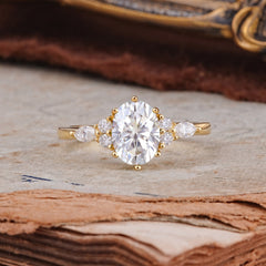 Luxury Legacy 6-Prong Oval-Cut Moissanite Engagement Ring