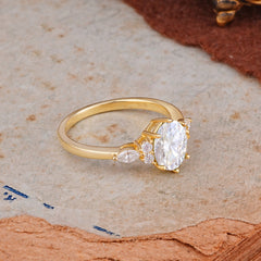 Luxury Legacy 6-Prong Oval-Cut Moissanite Engagement Ring