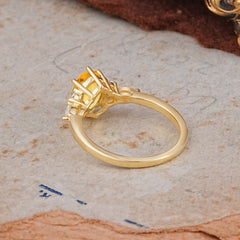 Luxury Legacy 6-Prong Oval-Cut Citrine Engagement Ring