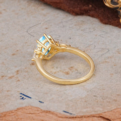 Luxury Legacy 6-Prong Oval-Cut Aquamarine Engagement Ring