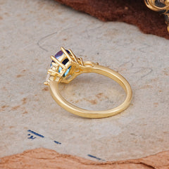 Luxury Legacy 6-Prong Oval-Cut Alexandrite Engagement Ring