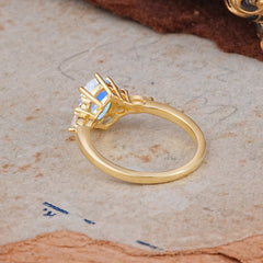 Luxury Legacy 6-Prong Oval-Cut Moonstone Engagement Ring