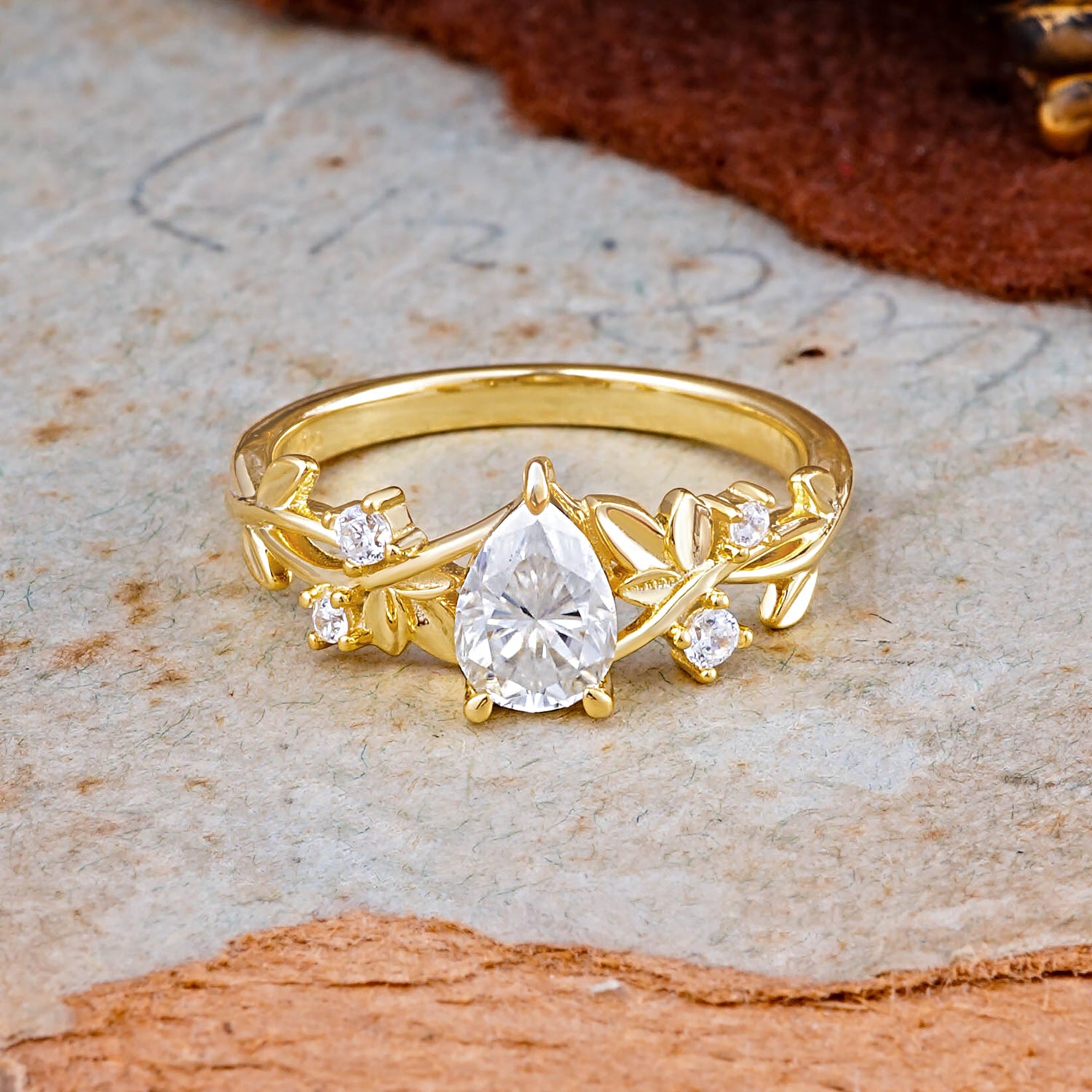 Haute Nature Inspired 4-Prong Oval Moissanite Ring