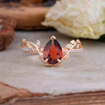 SR16988 Garnet Ring - Additional view