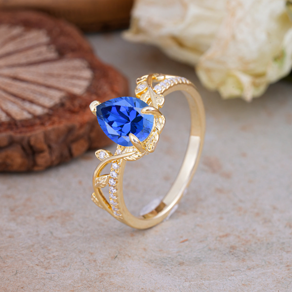 SR16988 Sapphire Ring - White-Gold