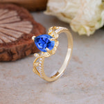 SR16988 Sapphire Ring - White-Gold