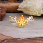 SR16988 Citrine Ring - Yellow-Gold