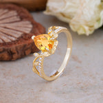 SR16988 Citrine Ring - White-Gold