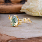 SR16988 Moss Agate Ring - Rose-Gold